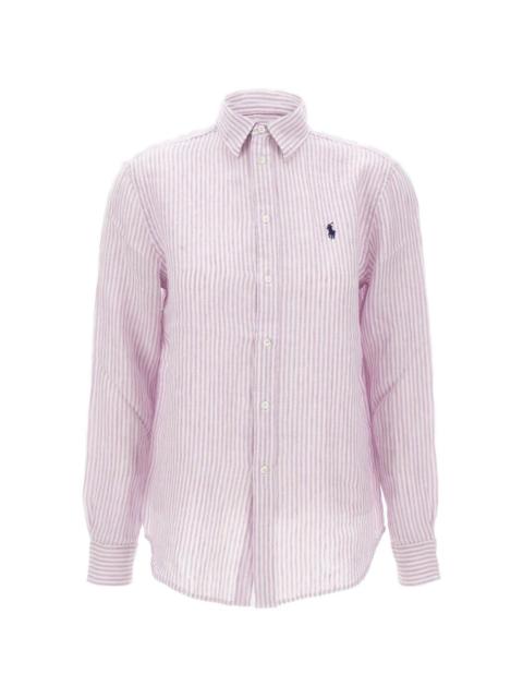 striped button shirt