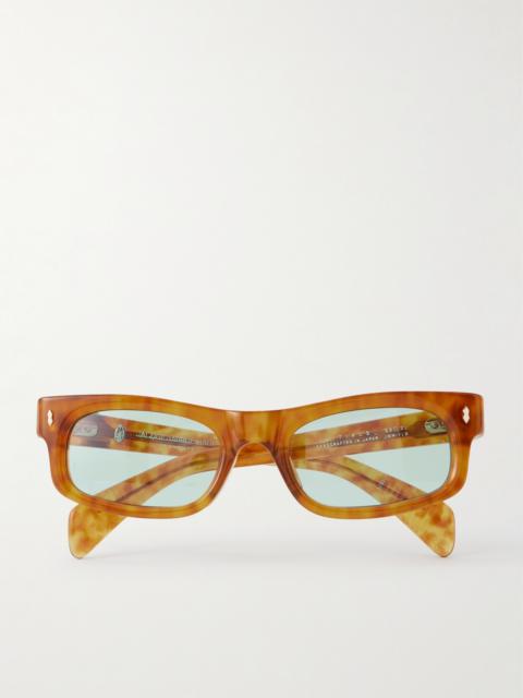 Initials Rectangle-frame Tortoiseshell Acetate Sunglasses