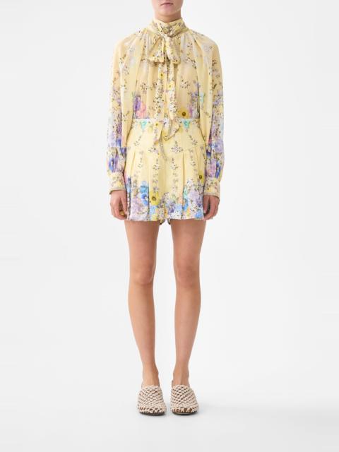 DETACHABLE PUSSY BOW RAGLAN BLOUSE