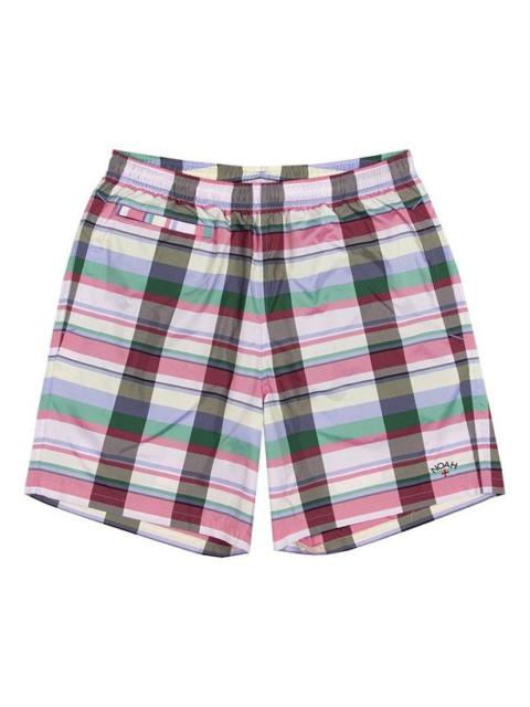 adidas originals x NOAH Water Repellent Shorts waterproof Plaid Red GE1261