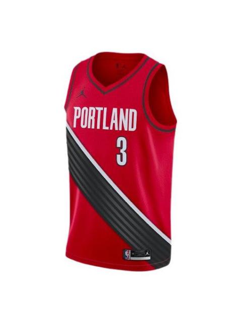 Air Jordan NBA Basketball Jersey SW Fan Edition 2020 Season Blazers McCollum No. 3 Large Red CV9492-