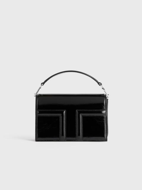 Mini T-flap naplack bag black