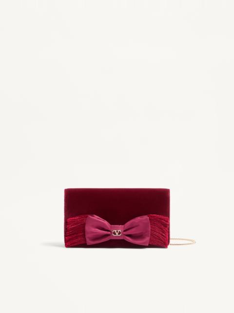 VLOGO SIGNATURE MINI VELVET SHOULDER BAG