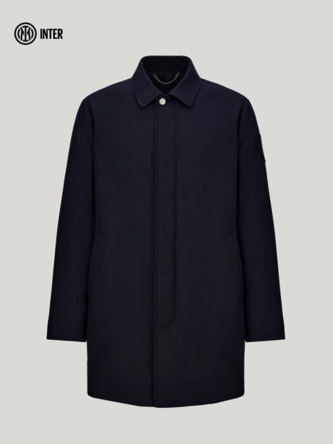 CAR COAT IN A BLUE VISCOSE BLEND - INTER COLLECTION