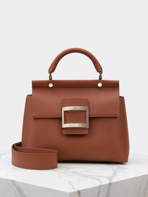 Viv' Cabas Metal Buckle Bag in Leather