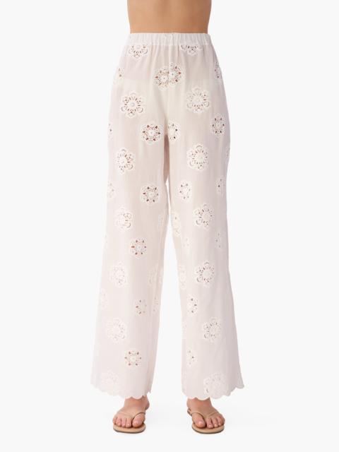 TIAGO MID RISE COTTON PANT MACADAMIA