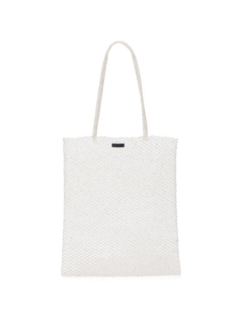 Silver Handmade Beaded Tote