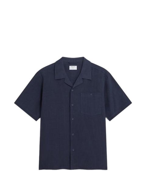 camp-collar pocket shirt