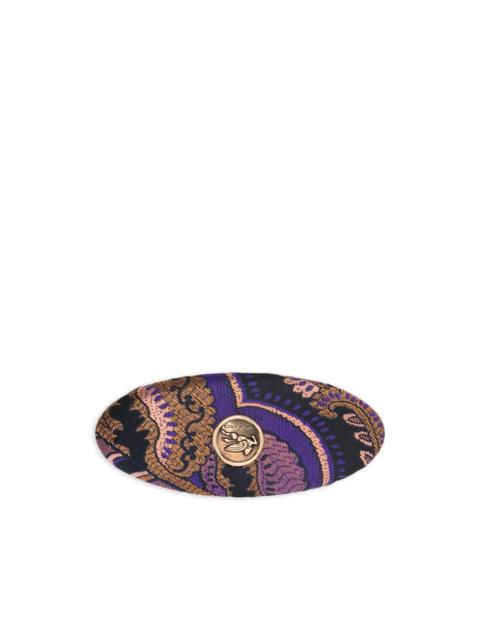 paisley logo hair accessory