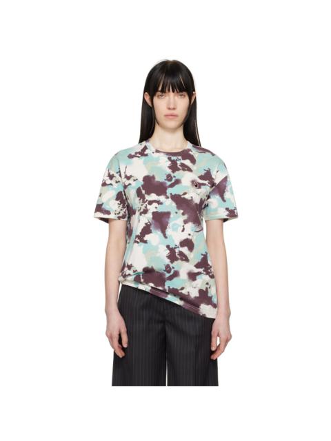 Blue & Purple Map Camo Oversized T-shirt