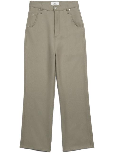 loose-fit wool trousers