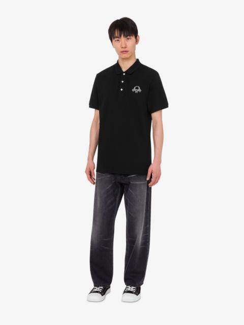 COTTON PIQUE POLO SHIRT LAUREL CROWN