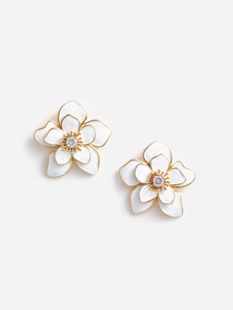 Enamel Flower Earrings