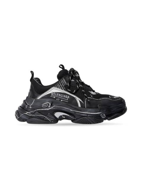 Men's Triple S Sketch Sneaker   in Black