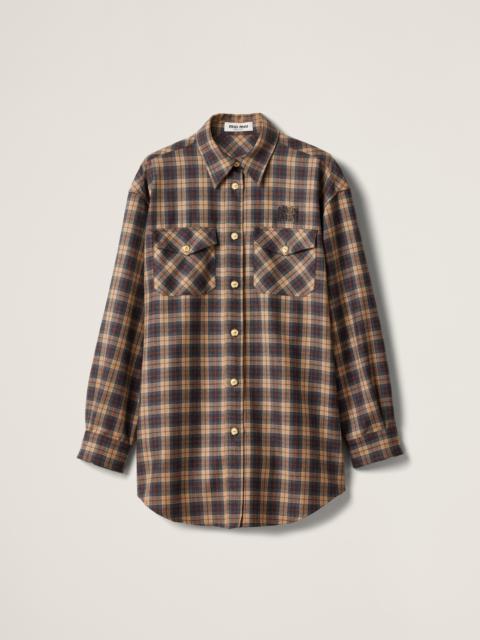 Wool tartan shirt