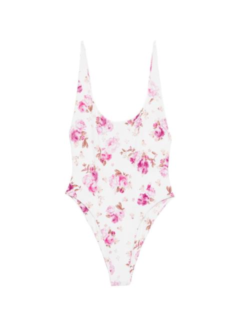 floral-print swimsuit