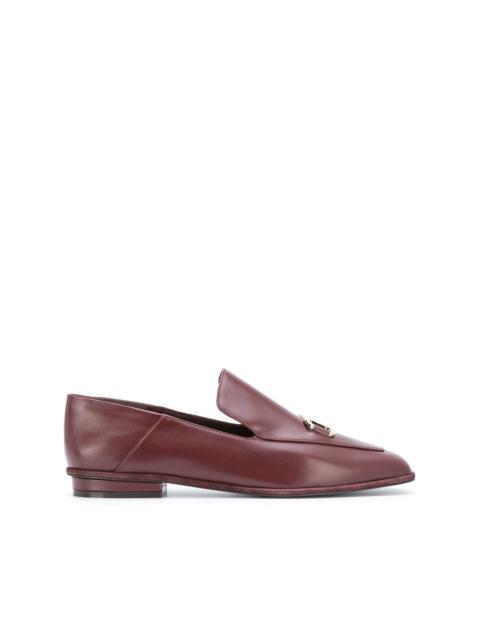 Gancini square-toe loafers