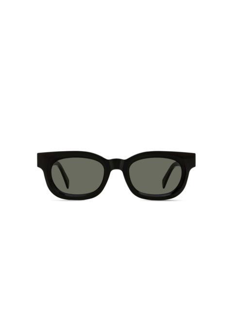 Sempre sculptural oval-frame sunglasses