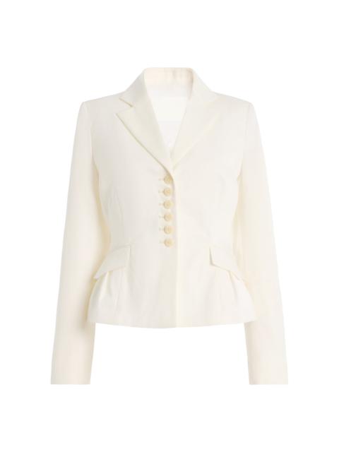 The Blair Wool-Silk Jacket white
