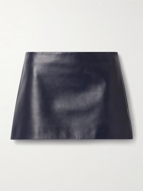 Jett leather mini skirt Navy
