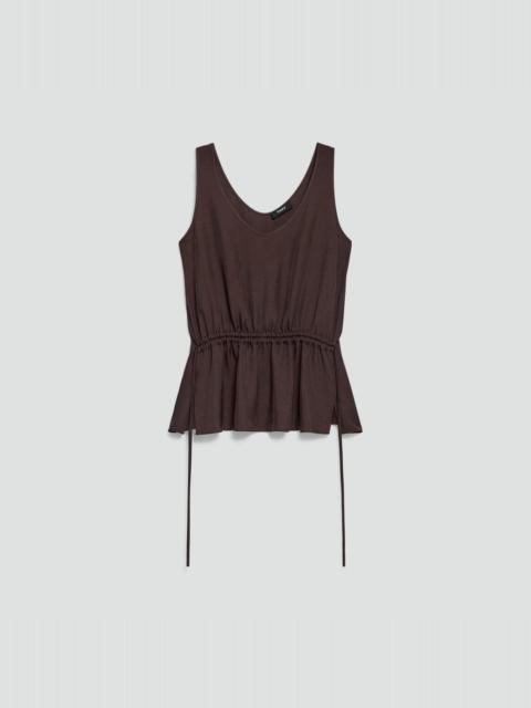 Tie-Waist Tank Top in Washed Twill