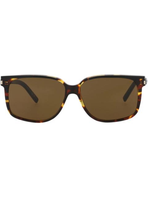 Saint Laurent Square-Frame Recycled Acetate Sunglasses Black Black Brown (SL599-30014319-004)