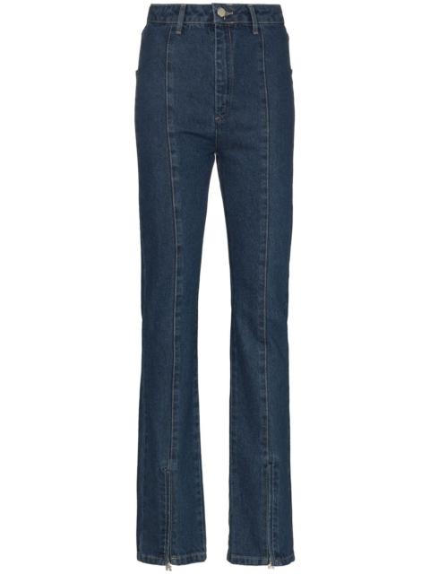 Jada zip-ankle flared jeans