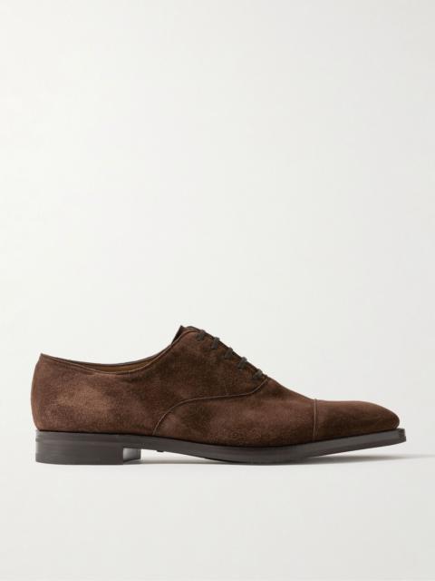 City II Cap-Toe Suede Oxford Shoes Brown