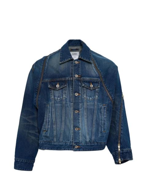 zip-detail denim jacket