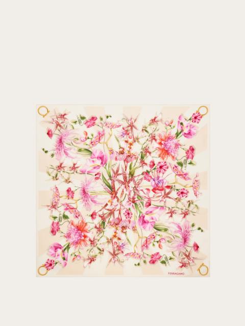 Gaia print silk scarf
