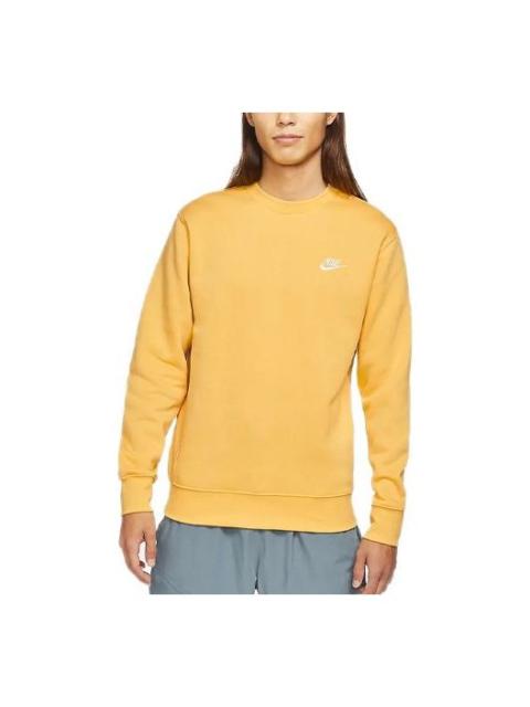 Nike Sportswear Club Fleece Round Neck Pullover 'Bright Yellow' BV2663-761