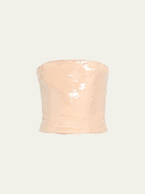 Sequin Corset Bustier Top