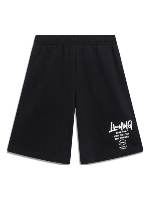 Li-Ning Anything Is Possible Graphic Straight Shorts 'Black' AKST593-4