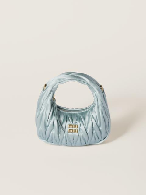 Wander matelassé satin mini-bag