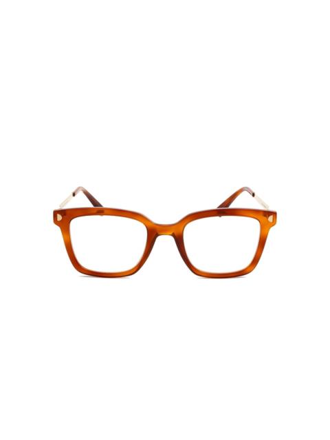 gold-detail square glasses