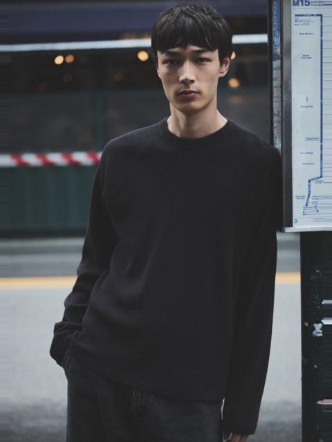 PAYSON WAFFLE TEE IN BLACK