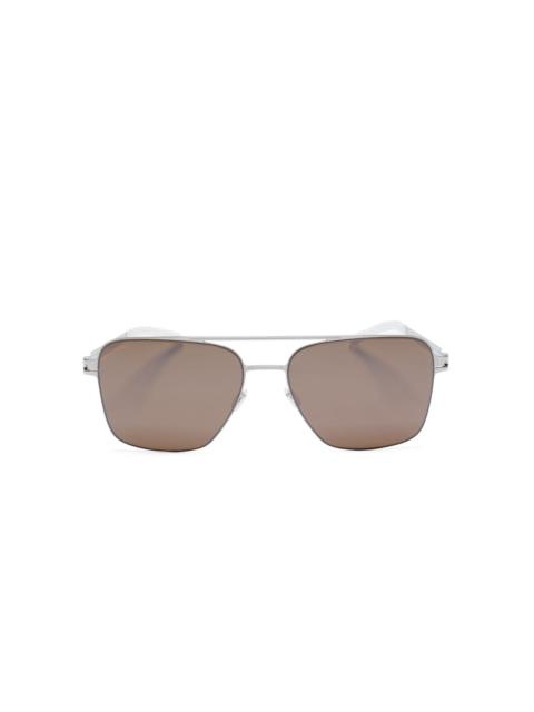 pilot-frame double-bridge sunglasses