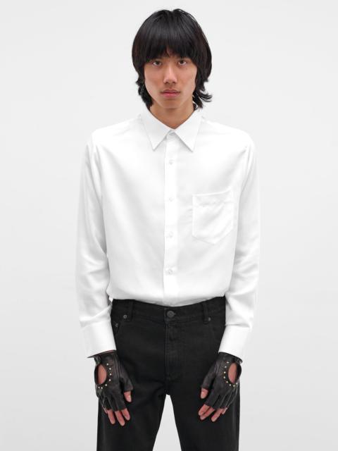 Studded Lamb Leather Fingerless Gloves