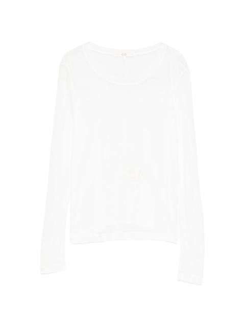 long-sleeve round-neck top