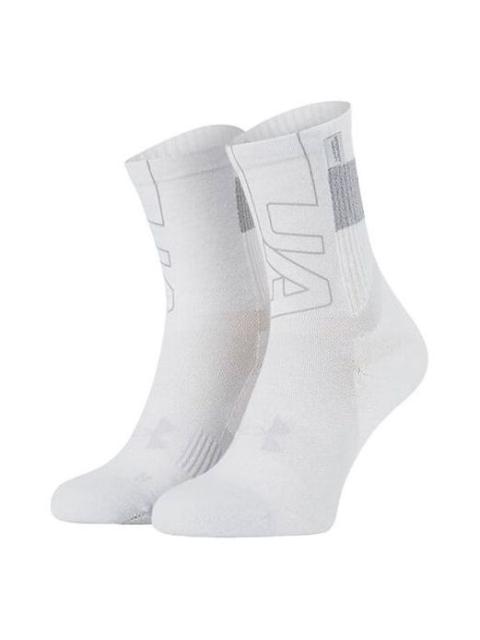 Under Armour ArmourDry Run Crew Socks 'White Grey' 1361156-100