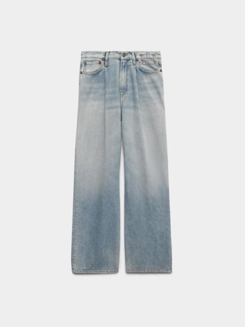Damon Pleated Wide Leg - Lennon Blue | R13 Denim Official Site