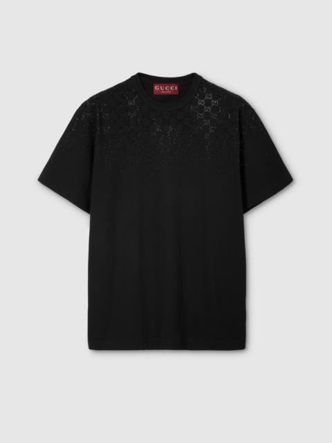 Cotton jersey T-shirt with crystals