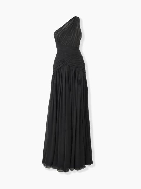 Gathered One-Shoulder Gown
