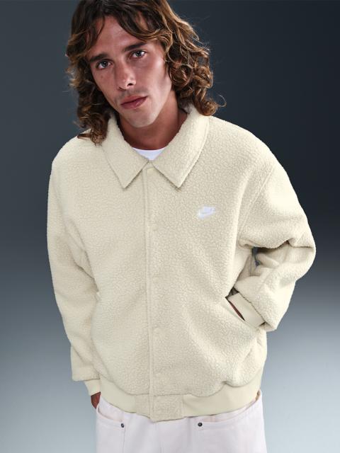 Nike Sportswear Club Men's High-Pile Fleece Coaches Jacket