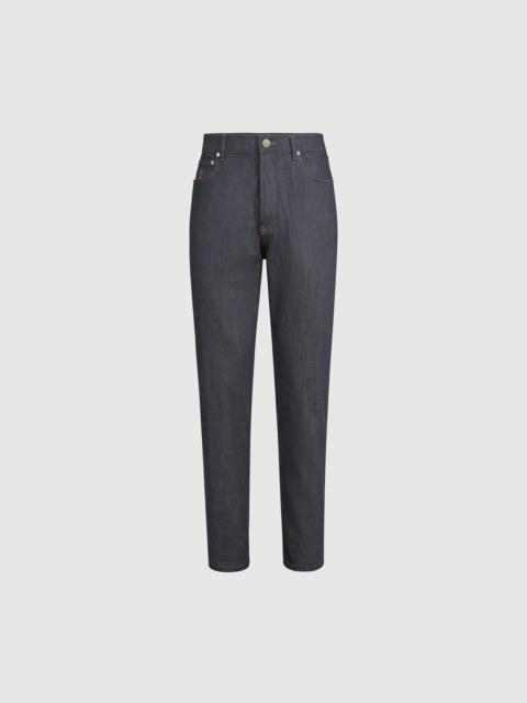 Comfort grayscale denim iconic fit five-pocket trousers