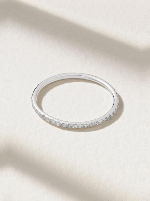 Thread 18-karat white gold diamond ring Silver
