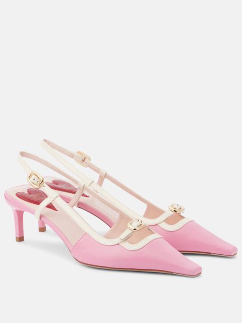Viv' Canard leather slingback pumps