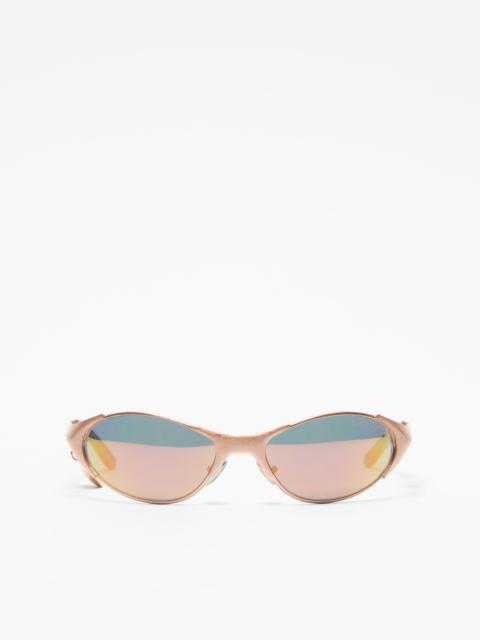 Metal frame charm sunglasses - Rose copper