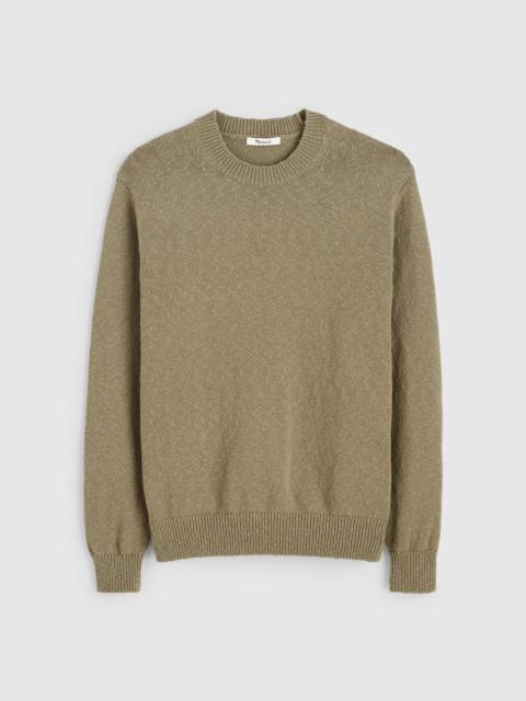 Crewneck Sweater in Textured Cotton