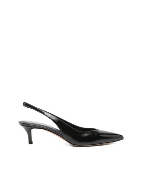 pointed-toe slingback pumps